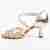 gouden sandalen voor dans vloeren anna kern 598-60 stevig hakje van 6 cm